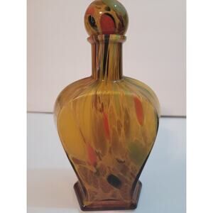 Art Glass Bottle Decanter Stopper Azzurra Maestri Vetrai Italian Hand Blown